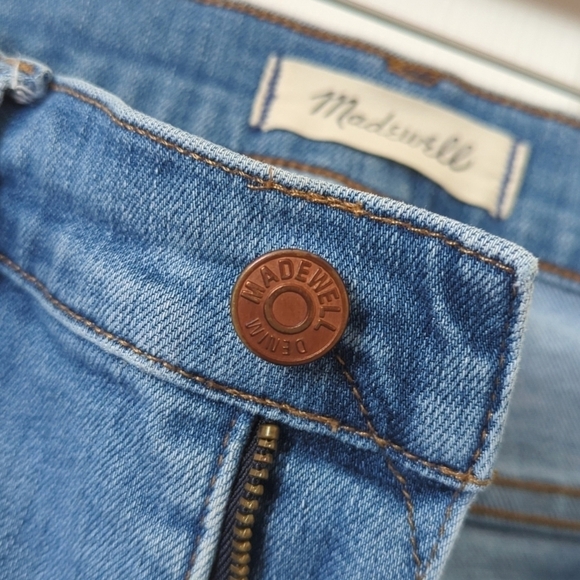 Madewell Classic 9" High Rise Distressed Medium Wash Cropped Skinny Jeans 29 - Picture 11 of 15